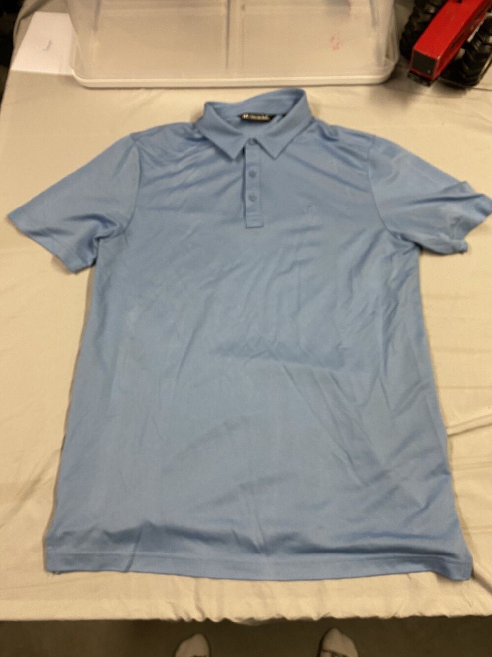 Travis Mathew Men's LargePolyester Blend Short Sleeve Golf Polo Shirt